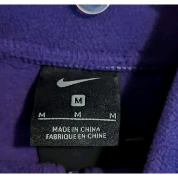 Nike Fleece Clemson Tigers Womens Medium Purple 1/4 Zip Long Sleeve Pullover NWT - Picture 5 of 5